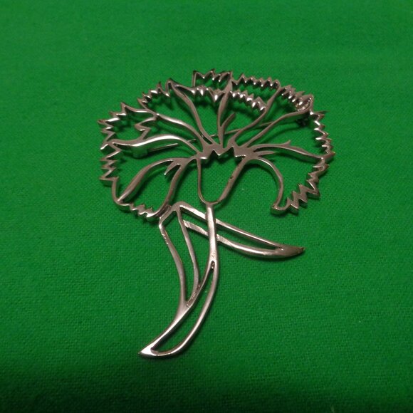 TRENDING NEW YORK PARIS VINTAGE RETRO LARGE TREE SILVERTONE OPEN PIN - Picture 2 of 4